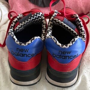 New Balance Woman's Vibrant Red and Blue Sneakers